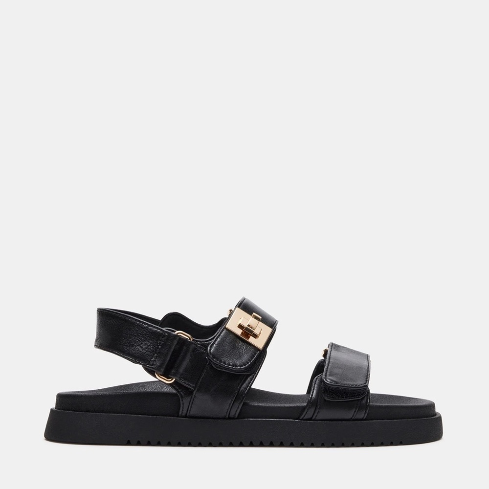 Steve Madden Mona Black leather sandals